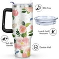 thumbnail image 3 of Watercolor Rose 40oz Stainless Steel Vacuum Insulated Tumbler with Lid and Straw for Water Iced Tea Coffee Smoothie and More, 3 of 5
