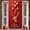 thumbnail image 5 of Sparkling Reindeer Merry Christmas Banner Decorative Design for Holiday Party Winter Celebration Festive Decoration Family Gathering, 5 of 9