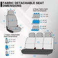 thumbnail image 4 of FLORAY 9-Piece Car Seat Covers Full Set - Airbag Safe, Thickened Quilted Cloth, Machine Washable - Universal Fit for Cars, SUVs & Trucks (Solid Rear Bench), Black, 4 of 8