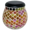 Glass Mosaic Solar T-Light Pearlesque Amber