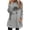 Gray, variant on Fleece Sweatshirts for Women Long Sleeve Round Neck Tunic Top with Pockets Daisy Print Pullover for Fall Winter Casual Soft Warm Loungewear