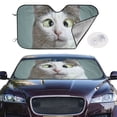 thumbnail image 2 of Haiem Funny Cat Car Windshield Sun Shade - Blocks UV Rays Sun Visor Protector, Sunshade to Keep Your Vehicle Cool, Universal Fit SUV Van Sedan-Small, 2 of 7