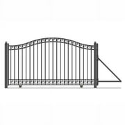 ALEKO DG14DUBSSLAC1500-UNB Dublin Style Iron Single Slide Driveway Gate with AC1500 Operator