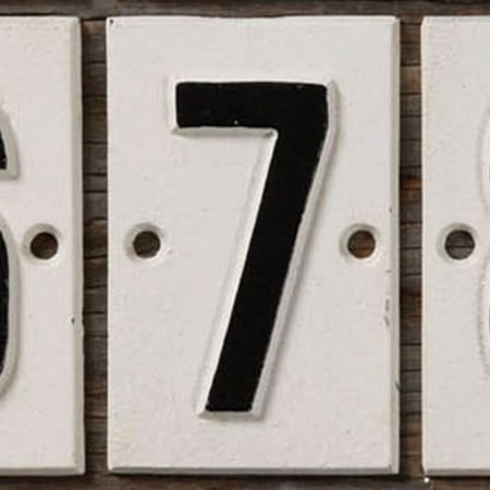 HomArt Cast Iron Decorative Sign, Number 7