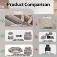 thumbnail image 4 of Brown Oversized Fabric Recliner Chair for Living Room, Wide Seat Manual Recliner with Footrest and Phone Holder, Overstuffed Comfort Lounge Seating, 4 of 8