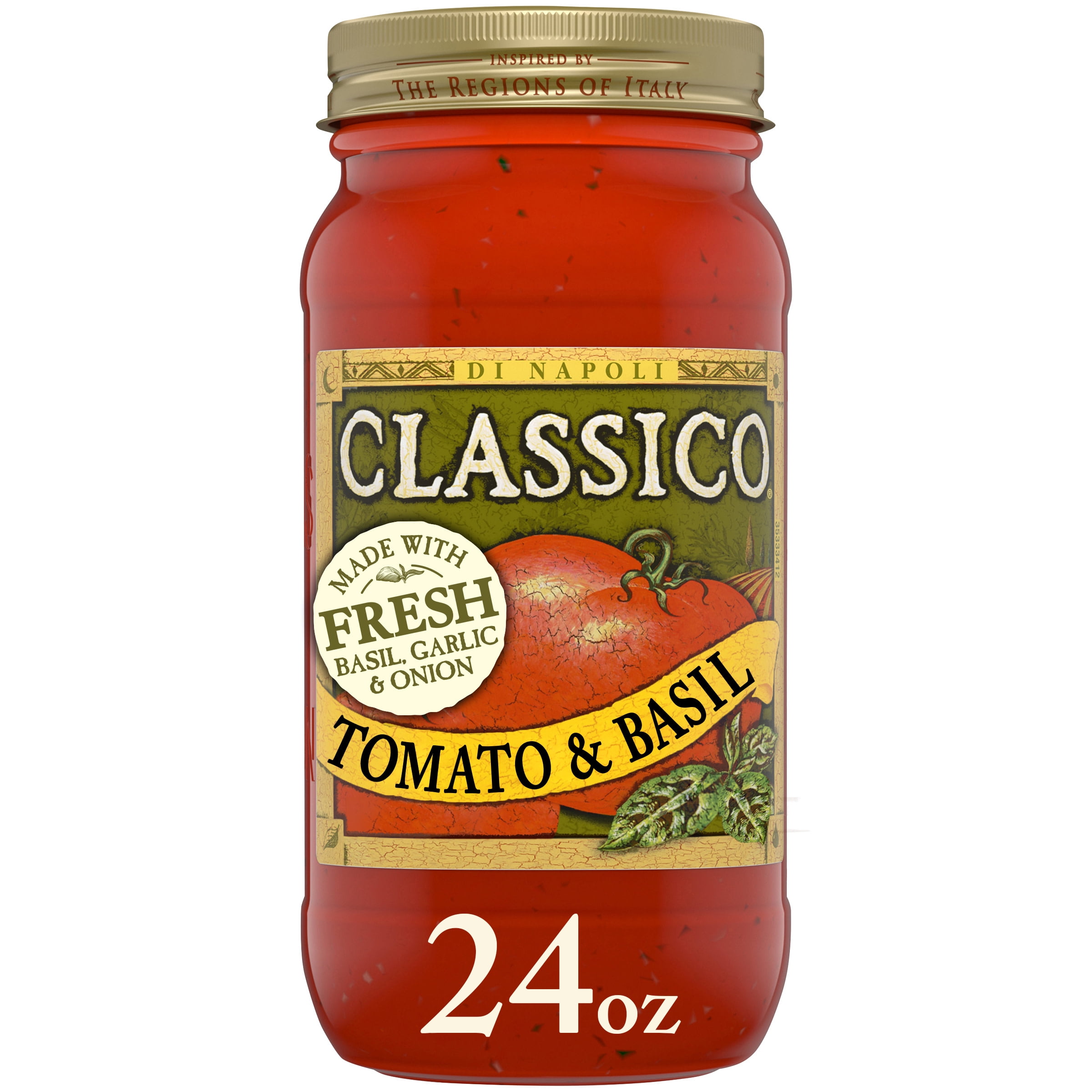 Classico Tomato & Basil Spaghetti Pasta Sauce, 24 oz. Jar
