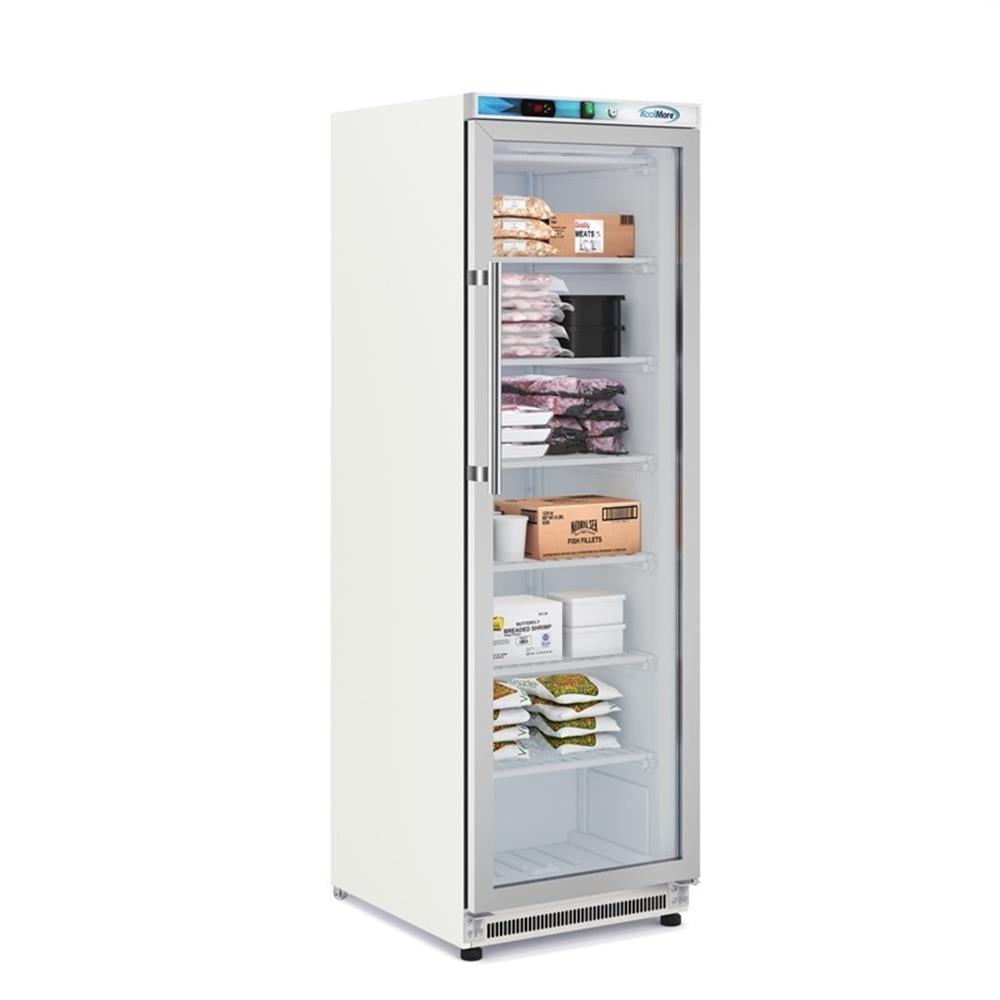 Pemberly Row 12 cu. ft. Freezer with Glass Door in White - Manual Defrost