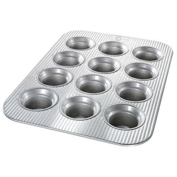 USA Pan Bakeware Crown Muffin Pan, 12 Well, Nonstick & Quick Release Coating, Made in the USA