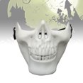thumbnail image 2 of FELTECHELECTR 2 máscaras de esqueleto de calavera con protector facial completo para Halloween, para cosplay, fiesta de máscaras (blancas), 2 of 6