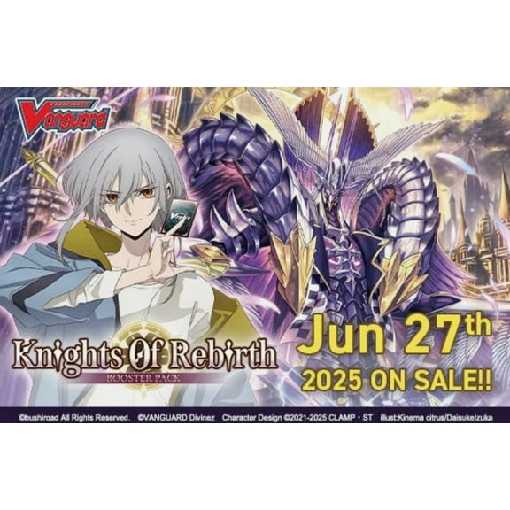 Bushiroad BSRVGEDZBT08 Cardfight Vanguard Knights of Rebirth Booster Display Collectible Card Games