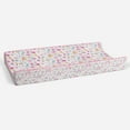thumbnail image 4 of Bacati - Muslin Quilted Changing Pad Cover, Little Dino Girls Pink/Fuchsia/Aqua/Orange, 4 of 9