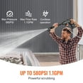 thumbnail image 2 of BENTISM 600 PSI Cordless Pressure Washer, 1.5 GPM Portable Power Washer with 6-in-1 Adjustable Nozzle 21 V 4.0 Ah Battery Handheld Pressure Washer with 9.84ft Hose for Cars/Patios, 2 of 8