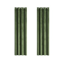 Hiroekza Blackout Curtains Panels Set of 2 63 Inch Long for Bedroom and Living Room Velvet Thermal Insulated Darkening Noise Reducing Window Treatments Grommet Curtains Room Decor Green