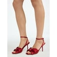 thumbnail image 2 of Scoop Women's Satin Bow Heels with Ankle Strap, 2 of 7