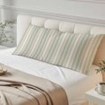 thumbnail image 4 of Light Green Lines Body Pillow Covers 20"x54", Retro Minimalist Stripes Pattern Soft Brushed Microfiber Breathable Throw Pillow Covers, Pillowcase with Zipper for Couch Sofa Bedroom Living Room, 4 of 9