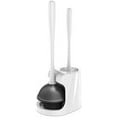 thumbnail image 1 of MR. SIGA Toilet Plunger and Bowl Brush Combo, White, 1 Set, 1 of 9