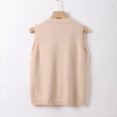 thumbnail image 3 of Sweater Vest Women V Neck Button Down Sleeveless Knit Cardigan Vest (Khaki M), 3 of 7