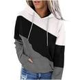 thumbnail image 3 of Fashion Pullover Hoodies for Women Trendy Plus Size Casual Solid Color-Matching Long-Sleeved Pocket Hoodie, 3 of 7
