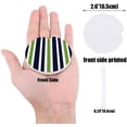thumbnail image 2 of FMSHPON Blue Green and White Stripe Set of 2 Car Coaster for Drinks, Absorbent Ceramic Stone Coasters Cup Mat with Cork Base for Home Kitchen Room Coffee Table Bar Decor, 2 of 5