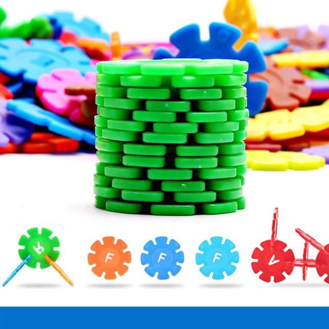 Juguete de bloques entrelazados Jadeshay juego de Discos entrelazados de construcción de copos de nieve para niños