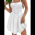 thumbnail image 3 of Vestido Corto con Cordones y Espalda Descubierta, Informal, de Verano, Sin Mangas, , para Fiesta de Cumpleaños, Corte Bajo, 2025 S, 3 of 9