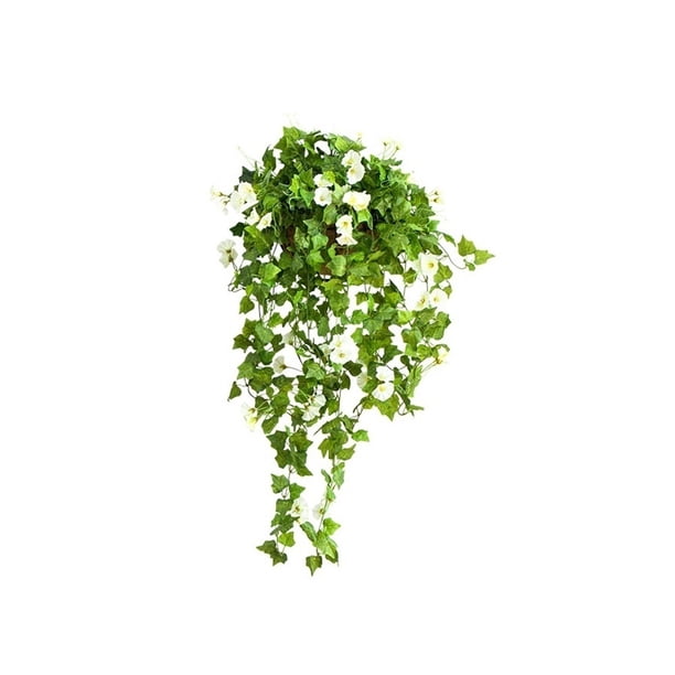 Plantas colgantes artificiales en maceta, vegetación artificial for oficina, sala de estar, baño, interior y exterior.