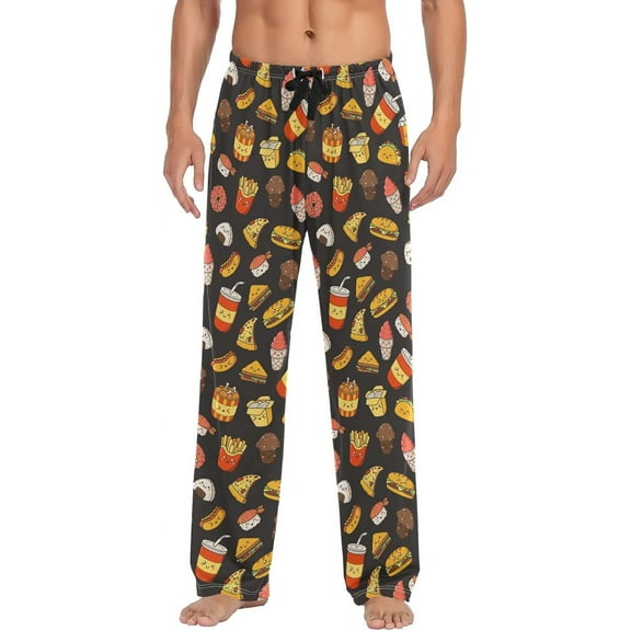 CROPD Food Pajama Pants for Men PJs Bottoms Sleepwear Lounge Pants with Pockets