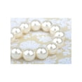 thumbnail image 5 of Fabricated White Pearl Bead Bracelet Golden Toned Heart Faux Pearl Love Charm, 5 of 5