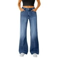 thumbnail image 3 of Women's High Waist Comfort Stretch Denim Pants Relaxed Wide Leg Baggy Jeans for Everyday Wear, 3 of 8