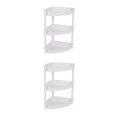 thumbnail image 1 of Wosthever Estante de almacenamiento de baño independiente de 3 capas para cocina de oficina blanco pequeño blanco pequeño 2Conjunto, 1 of 1