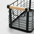 thumbnail image 3 of Rectangular Wire Natural Wood Handles Basket, 3 of 4