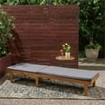 thumbnail image 4 of Afuera Living Outdoor Acacia Wood Chaise Lounge in Teak and Gray, 4 of 15