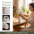 thumbnail image 5 of REGALWOVEN Modern Vase, Matte Ribbed Decorative Flower Vase for Desktop, Shelf & Bathroom, Minimalist Boho Home Decor Accent White 2.4"L x 2.4"W x 5.1"H, 5 of 5
