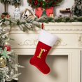 thumbnail image 2 of TIELUTT Décorations de Noël Rouges Chaussettes en Velours Doré Haut de Gamme Chaussettes de Noël DIY Chaussettes de Maman pour Collègue Femmes Cartes de Vœux Notes Vierges Cartes de Vœux Chien Cartes de Sensation, 2 of 6
