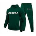 thumbnail image 1 of CCM Ensemble de Jogging Chaud Imprimé pour Hommes et Femmes, Deux Pièces, Coupe Ample, Chandail à Capuchon + Pantalon, 1 of 5