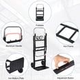 thumbnail image 4 of RedSwing Folding Convertible Hand Truck – 4 Wheels, 2-in-1 Heavy Duty Dolly Cart for Moving Luggage, Garage, and Home, 500 lbs, 4 of 9