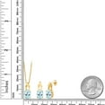 thumbnail image 2 of Gem Stone King 18K Yellow Gold Plated Silver Sky Blue Topaz Pendant and Earrings Jewelry Set for Women | 6.00 Cttw | Oval 9X7 | Gemstone November Birthstone | with 18 inch Chain, 2 of 3