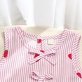 thumbnail image 4 of Faraee Toddler Girl Clothes Baby Strawberry Print 2 Piece Stripe Summer Outfits Ruffle Hem Vest Shirt Tank Tops Shorts Set (12-18M,Pink), 4 of 7