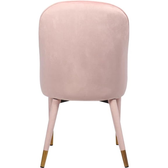 Meridian Furniture Belle Pink Velvet Dining Chair (Set of 2)