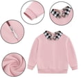 thumbnail image 2 of Qudderr Chandails Décontractés pour Bébés Filles, Hauts à Col Rond à Carreaux, Survêtement à Manches Longues pour Enfants Printemps Automne 3T-8T, 2 of 9