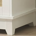 thumbnail image 3 of ChaoLink Soporte para TV de ratán blanco para TV de 65 pulgadas, mesa consola moderna con almacenamiento para sala, centro de entretenimiento de estilo moderno de mediados de siglo, 3 of 6