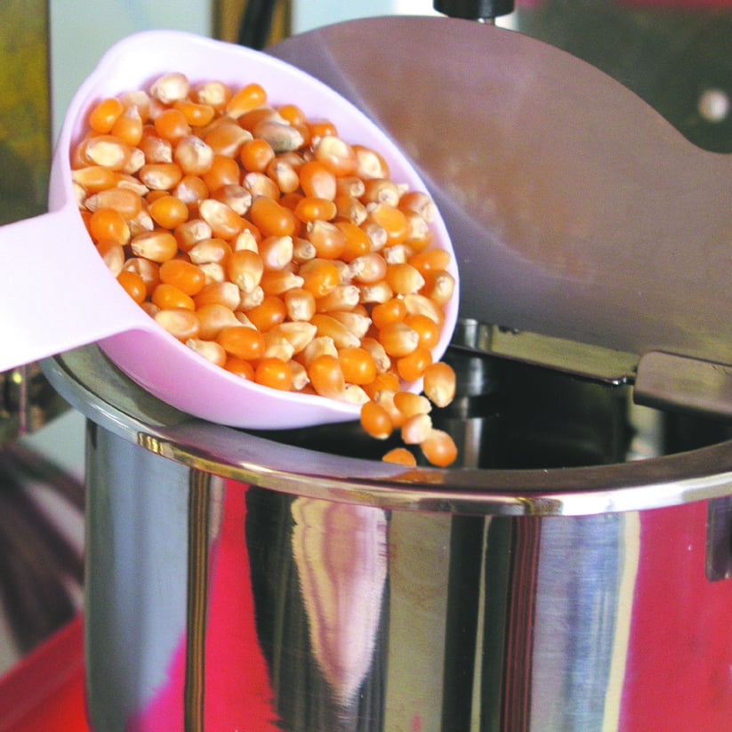 Nostalgia 2.5 oz Popcorn and Concession Cart, Makes 10 Cups, 45 in Tall, Red, KPM200CART