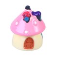 thumbnail image 4 of Worgeous Pink Miniature Mushroom House Ornament for Fairy Gardens and Home Decoration Made of EcoFriendly Resin, 4 of 8
