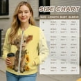 thumbnail image 6 of SCRAWLGOD Highland Cow Sunflower Print Yellow Womens Long Sleeve Crewneck Zip Up Sweatshirts Jackets Full Zip Up Lightweight Jacket Casual Loose Outwear Coat with Pockets, XXL, 6 of 7