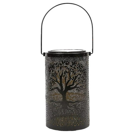 

Famure Solar Outdoor Lanterns|Waterproof Decorative Solar Lantern Lights with Handle|Retro Banyan Pattern Metal Garden Light for Courtyard Garden Table Lawn Pathway