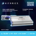 thumbnail image 5 of Hifonics Brutus BG 1000 Watt 2 Channel Amplifier with Built-In UV Meter, Silver, 5 of 14