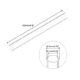 thumbnail image 2 of Uxcell Acrylic Pipe Clear Rigid Round Tube 11mm(0.43") ID 15mm(0.6") OD 6" for Lamps and Lanterns, Water Cooling System, 2 of 5