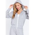 thumbnail image 4 of Simply Fashion Inner Brusedd Fleeced French Terry Hoodie,HGREY,LARGE, 4 of 4