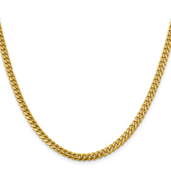 DewberryDiamonds 10K Yellow Gold 4.25mm Solid Miami Cuban Chain |18" inch Real Gold Men's Chain with Lobster Lock | Miami Cuban Chain Jewelry for Men & Women (Weight: 19.71 g, Width: 4.25 mm)