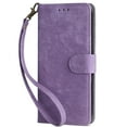 thumbnail image 4 of ELEHOLD Leather Wallet Case for Google Pixel 7A with RFID Blocking Card Holders Stand Function Detachable Wriststrap Shockproof Folio Case,Purple, 4 of 6